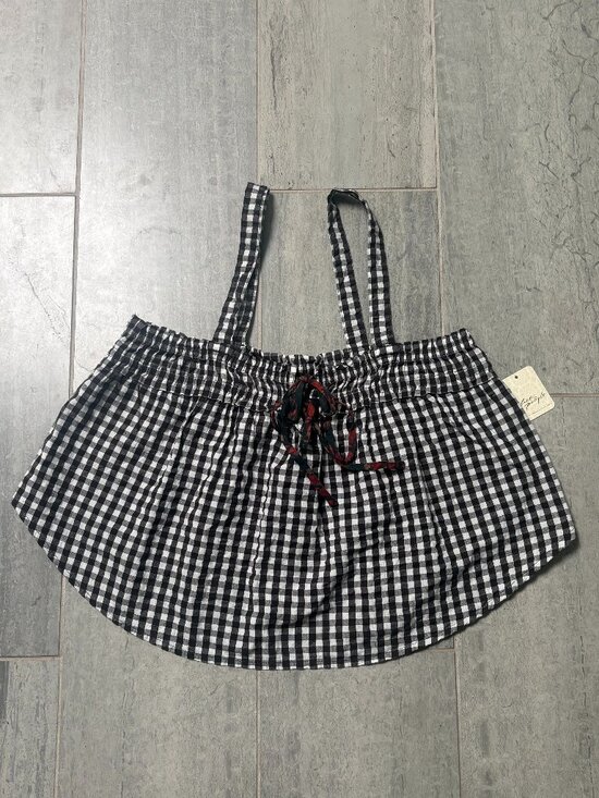 Free People Picnic Party Cropped Tank Top Black Combo Size XS NWT - Picture 5 of 13